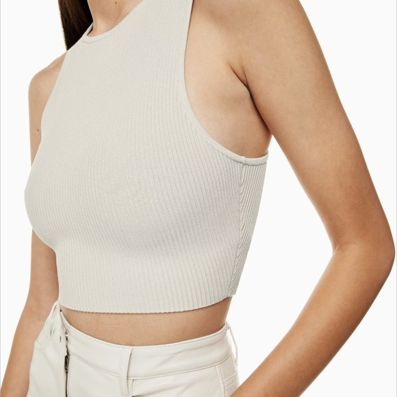 Women's Ribbed Cream Tank Top - Picture 1 of 5